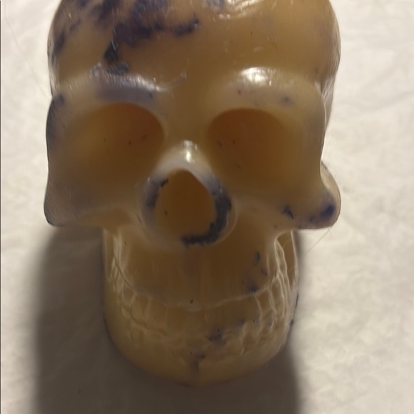 Cream and Purple Candle Holder with Distinctive Accents - Picture 8 of 16